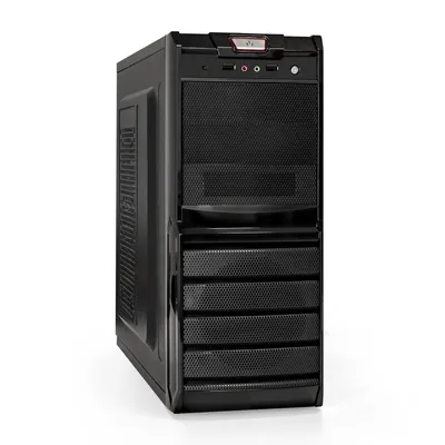 Корпус ПК ExeGate 299347, Miditower ATX, БП UNS450, 2×USB, черный