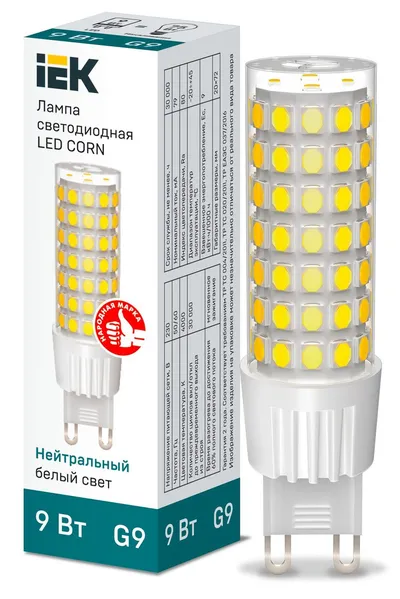 LED-лампа IEK LLE-CORN-9-230-40-G9, капсульная, 9 Вт, 230 В, 4000К, G9