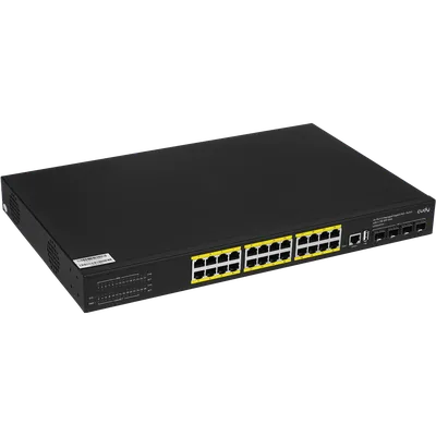 Коммутатор CUDY GS5024PS4-400W, L3, 24×1GbE PoE+ 400 Вт, 4×10G SFP+