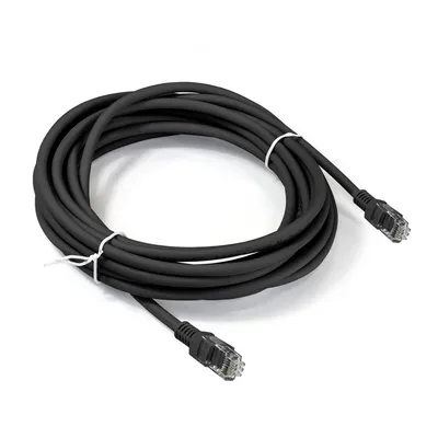 Патч-корд ExeGate EX300509RUS, UTP, cat.5e, 5м, черный
