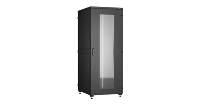 Шкаф серверный NIKOMAX ESSENTIAL TFI-476060-GHMH-R-BK, 42U, 600×600 мм, стеклянная дверь, черный
