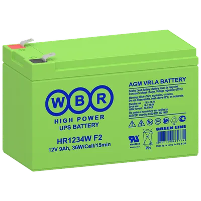 Аккумулятор WBR HR1251W F2, 12 В / 12 Ач, AGM, клемма F2, 151x98x98 мм