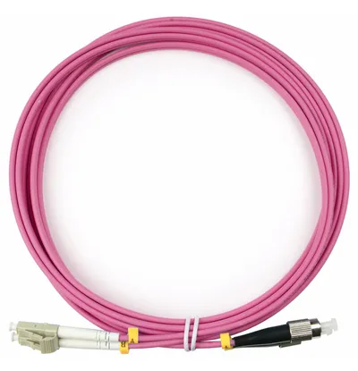 Патч-корд оптический Cabeus FOP-50-OM4-LC-FC-3m, многомодовый OM4, LC-FC, 3м