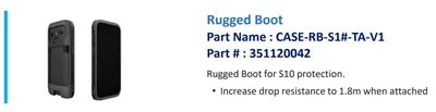 Защитный чехол/ Rugged Boot * Increase drop resistance to 1.8m when attached (CASE-RB-S1#-TA-V1)