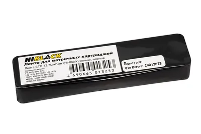 Лента Hi-Black 4MIL-BK-W-12.7MM*10M для матричного картриджа (кольцо), Bk, 12,7мм/10м