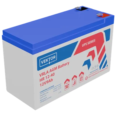 Аккумулятор VEKTOR HR 12-40W, 12 В, 9 Ач, AGM