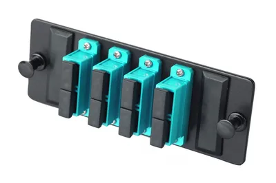 Планка Eurolan 38M-30-2S-04BL, Q-SLOT OM3, 4×SC Duplex, чёрная