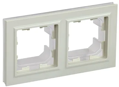 Рамка IEK BRITE BR-M22-44-K10, 2-местная, IP44, бежевая