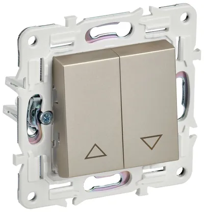 Выключатель для жалюзи IEK SKANDY SK-V15-0-10-K37, 10 А, 230 В, шампань