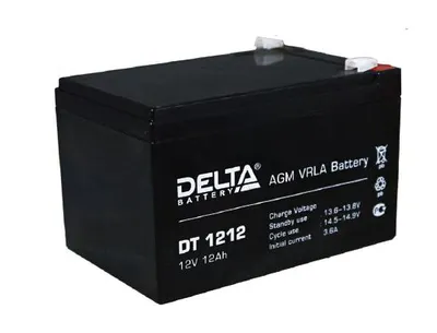 Аккумулятор DELTA DT 1212, 12 В, 12 А·ч, клеммы F2