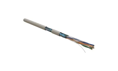 LAN F/UTP 4x2x24AWG кат.5е solid-indoor (305 м) Hyperline (FUTP4-C5E-S24-IN-PVC-GY-305)