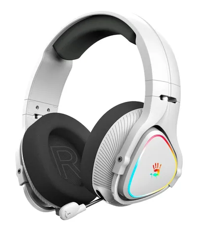 Гарнитура A4Tech Bloody MR710, беспроводная, 50 мм, RGB, серая