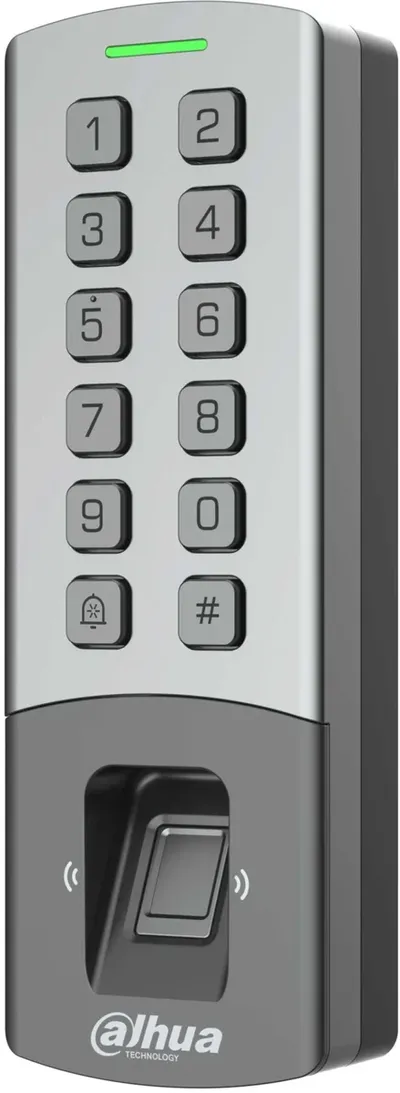 Терминал доступа Dahua DHI-ASI1212M-P, RFID-считыватель с клавиатурой и отпечатками пальцев
