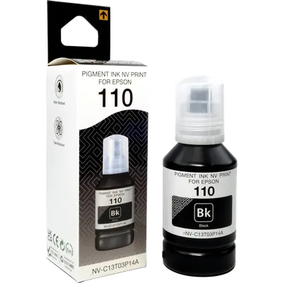 Чернила NV Print 110 NV-C13T03P14A, для Epson, 140 мл, чёрные пигментные, совместимые