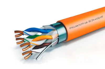 Кабель Пожтехкабель-СКС 202-004, F/UTP, 4 пары, кат.5e, 24 AWG, LSZH, 305 м