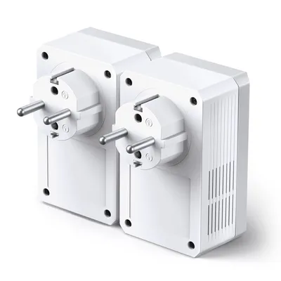 Комплект Powerline-адаптеров TP-Link TL-PA4010P KIT AV600, 600 Мбит/с, со встроенной розеткой