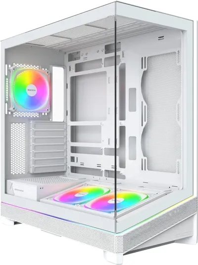 Корпус MONTECH SKY 3 W, ATX, без БП, 3 вентилятора, закаленное стекло