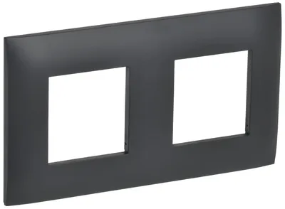 Рамка IEK SKANDY SK-F02T, 2-местная, титан, IP20, 157×86 мм