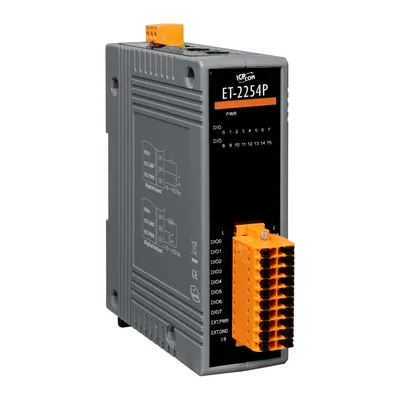 Модуль ввода/вывода ICP DAS ET-2254P CR, 16 DI / 16 DO, 2×Ethernet 10/100