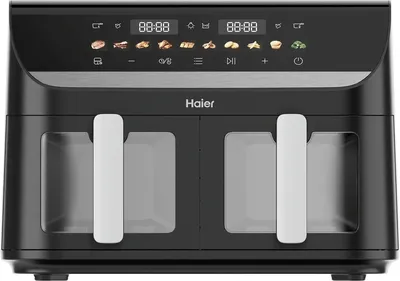 Аэрогриль HAIER HAF-702 (FZ03Q9M01RU), 5.5 л, 2300 Вт, 80–200 °C, сенсорное управление