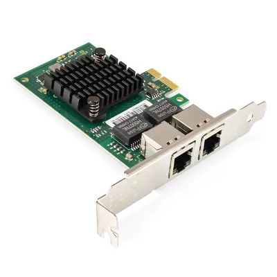 Сетевой адаптер ExeGate EXE-I350-T2V1 EX299699RUS, PCI-E x1, 2×RJ45, 1GbE