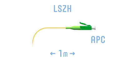 Пигтейл SNR pigtail LC/APC SM 1 m, LC/APC, SM, 1м