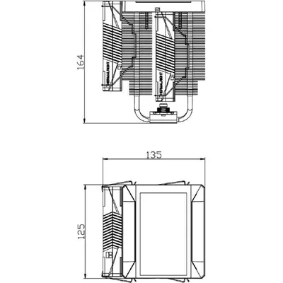Кулер Thermalright TRPA120VMAB, Peerless Assassin Vision 120 MAX, ARGB Black