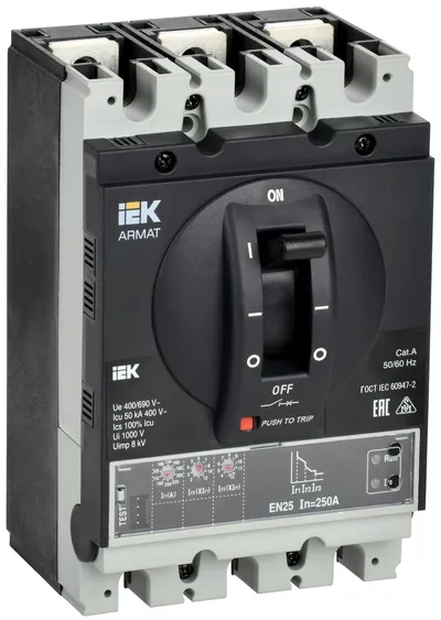 Автоматический выключатель IEK ARMAT AR-MCCB-3G-050-0250A-ELSC, 3P, 250 А, 50 кА