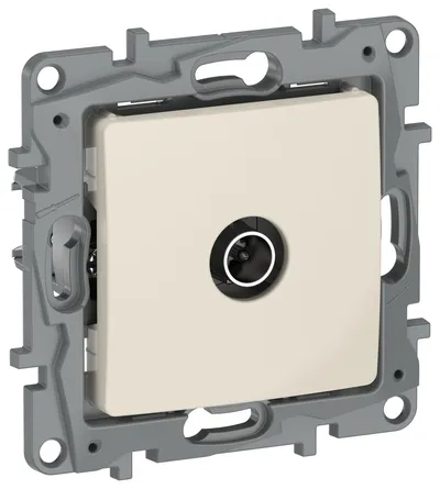 Розетка TV проходная IEK ETIKA 6723631, слоновая кость