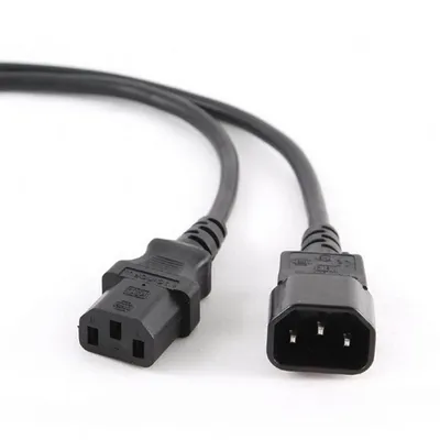 Кабель питания Cablexpert PC-189-1-3M, C13–C14, 3 м, 3×1 мм², с заземлением
