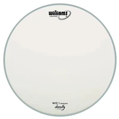 Пластик для барабана WILLIAMS WC1-10MIL-18, 18", однослойный, с напылением, для напольного тома, белый