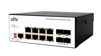 Коммутатор управляемый Uniview ISW5000-8GT4GP-POE-IN, 8×1GbE PoE+ 120 Вт, 4×SFP