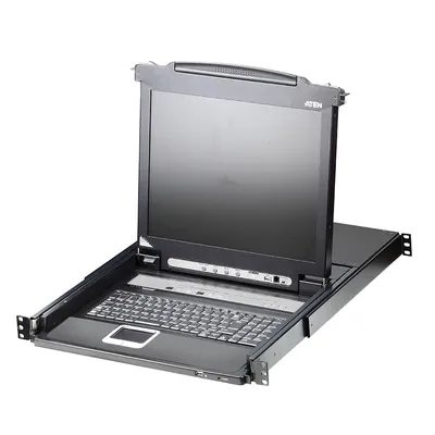 CL5716M-ATA-RG - КВМ-консоль с переключателем, ATEN, CL5716M-ATA-RG, 17", 16-Port, PS/2-USB, VGA, LCD KVM Switch, W/RU KB, W/EU Cord