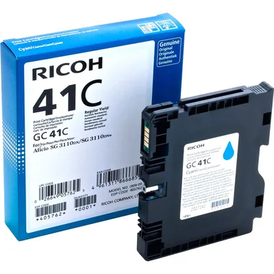 Картридж Ricoh GC41C 405762, голубой, для Aficio SG 3110DN/DNw/SFNw, 2200 стр