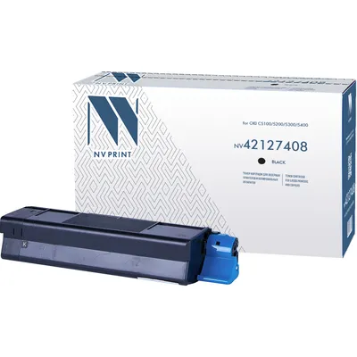 Картридж тонерный NV Print NV-42127408Bk, чёрный, 5000 страниц, для Oki C5100/5200/5300/5400