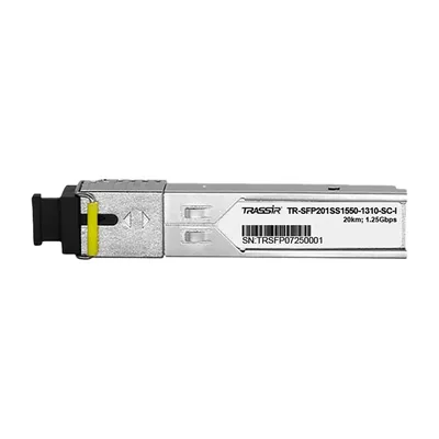SFP-модуль Trassir TR-SFP201SS1550-1310-SC-I, 1.25G, 20 км, промышленный