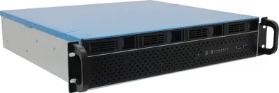 Корпус Procase ES204XS-SATA3-B-0, 2U, 4x SATA III/SAS hotswap