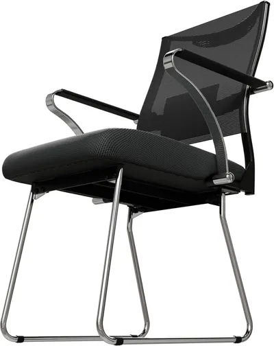 Кресло Метта Sit Air 24/7 M4-281K Z697.5D.1.6A4, черное, полозья хром