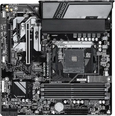 Материнская плата Gigabyte B550M GAMING X, AM4, AMD B550, 4×DDR4, 2×M.2, microATX