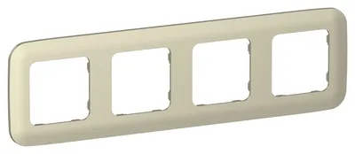 Рамка для розеток IEK FLITE FI-M42-31-20-K37, 4-местная, шампань