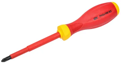 Отвертка диэлектрическая IEK ARMA2L 3 A2L3-SC30-K3-PH-20-100, PH2×100, 1000 В