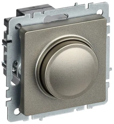 Диммер IEK BRITE BR-D20-0600-K37, поворотно-нажимной, 600 Вт, 220 В, IP20, бронза