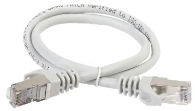 Патч-корд ITK PC01-C5EF-10M, Cat.5e FTP, 10 м, RJ45-RJ45, серый