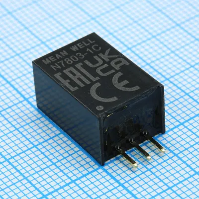 Преобразователь DC/DC Mean Well N7803-1C, 3.3Вт, 3.3В/1А, SIP3