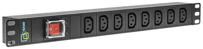 Блок розеток SNR SNR-PDU-08A-W2, 8×IEC320 C13, вход C14, 10 А, 1U