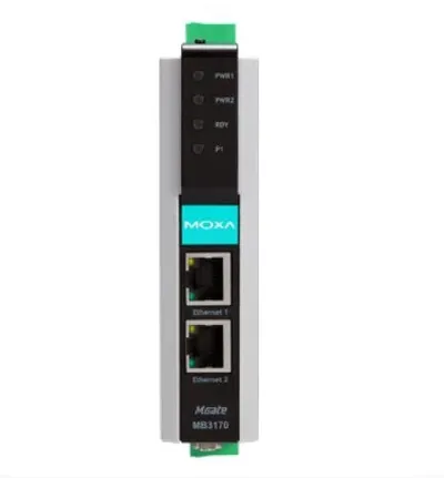 Преобразователь MGate MB3170 1-портовый преобразователь Modbus RTU/ASCII (RS-232/422/485) в Modbus TCP в промышленном исполнении