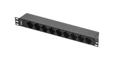 Блок розеток TLK TLK-RSC09-MF-01-BK, 19", 9×евророзетка, 10 А, C14