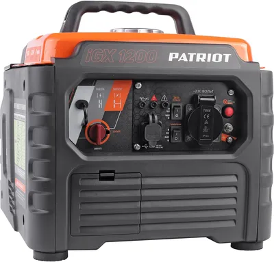 Генератор инверторный PATRIOT iGX 1200, бензиновый, 1,0/1,2 кВт, 220 В