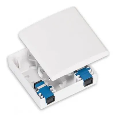 Оптическая розетка NIKOMAX ESSENTIAL NMF-WO02LCUS2-CS-WT, 2×LC/UPC, SM, белая