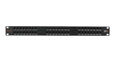 Патч-панель NIKOMAX NMC-RP48UE2-1U-BK, 48 портов RJ45, кат. 6, 19", 1U